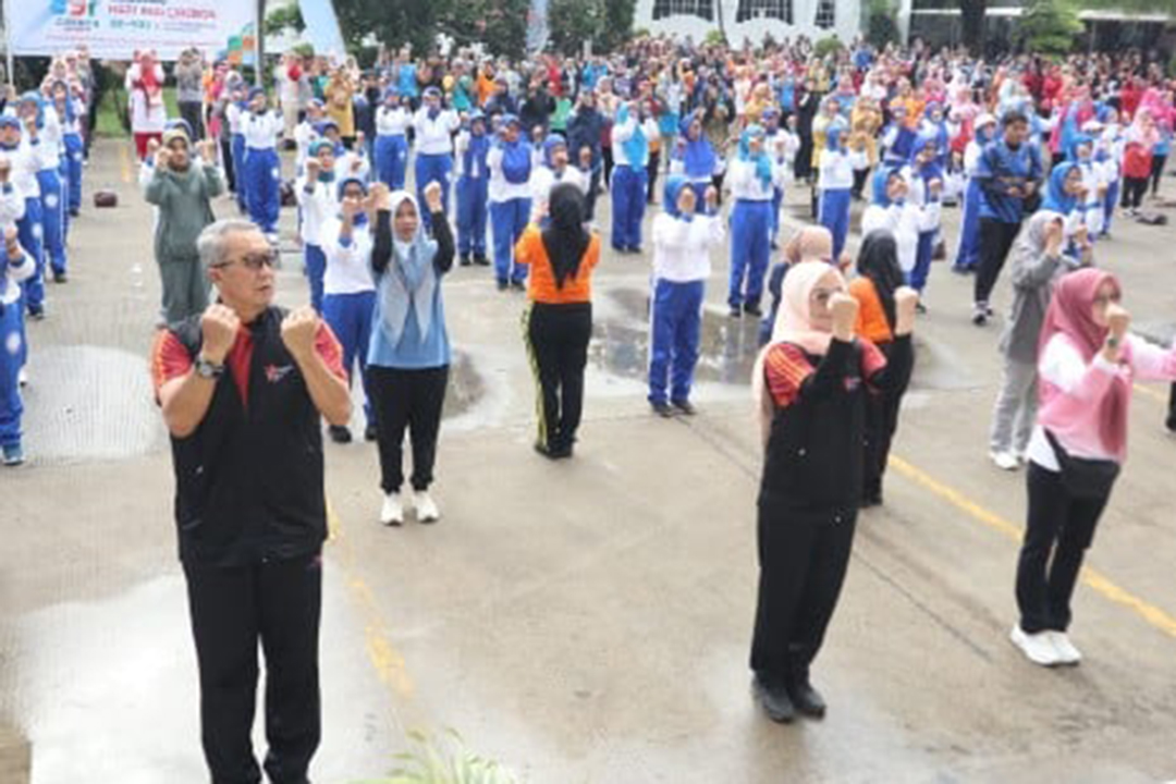 Rangkaian Hari jadi Cirebon ke 597 Pemkot Gelar Senam Ling Tien Kung
