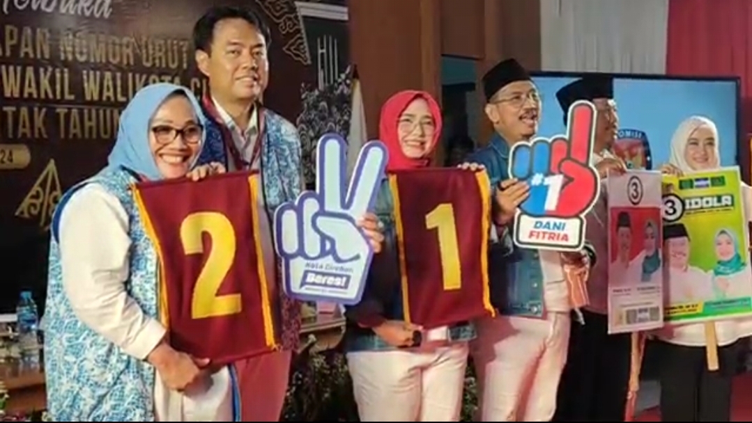 Paslon Eti-Suhendrik Dapat Nomor Urut 2 di Pilwalkot Cirebon 2024